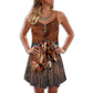 Horse Leather V-Neck Sleeveless Cami Dress For Vacations And Playful Everyday Style
