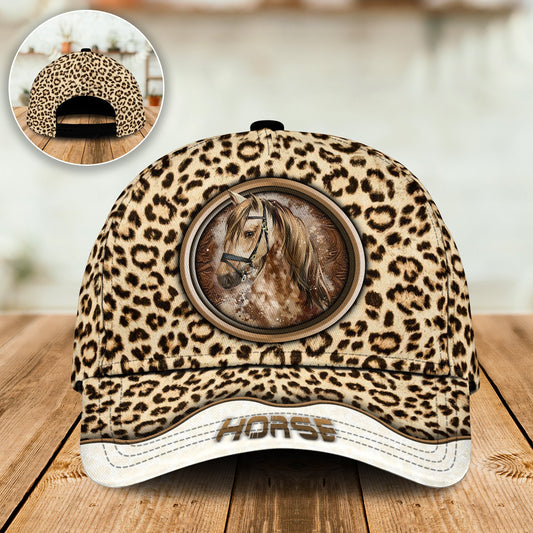 Horse Leopard Pattern Classic Cap For Holiday Adventures Parties And Comfortable Styling