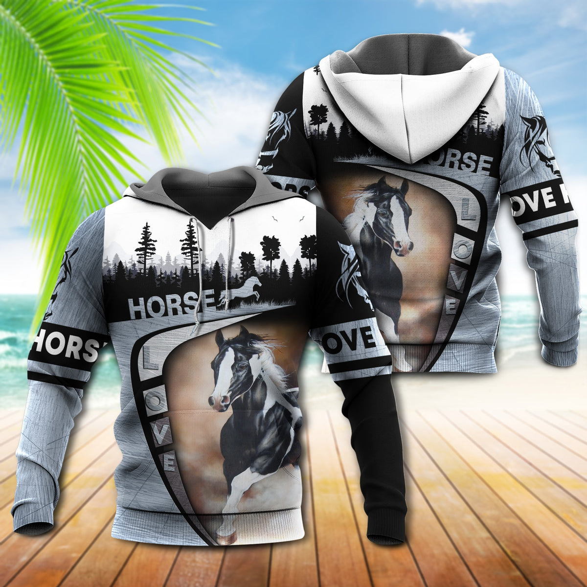Beautiful Horse Love Racing Hoodie For Rustic Travel Casual Adventures And Gift Giving