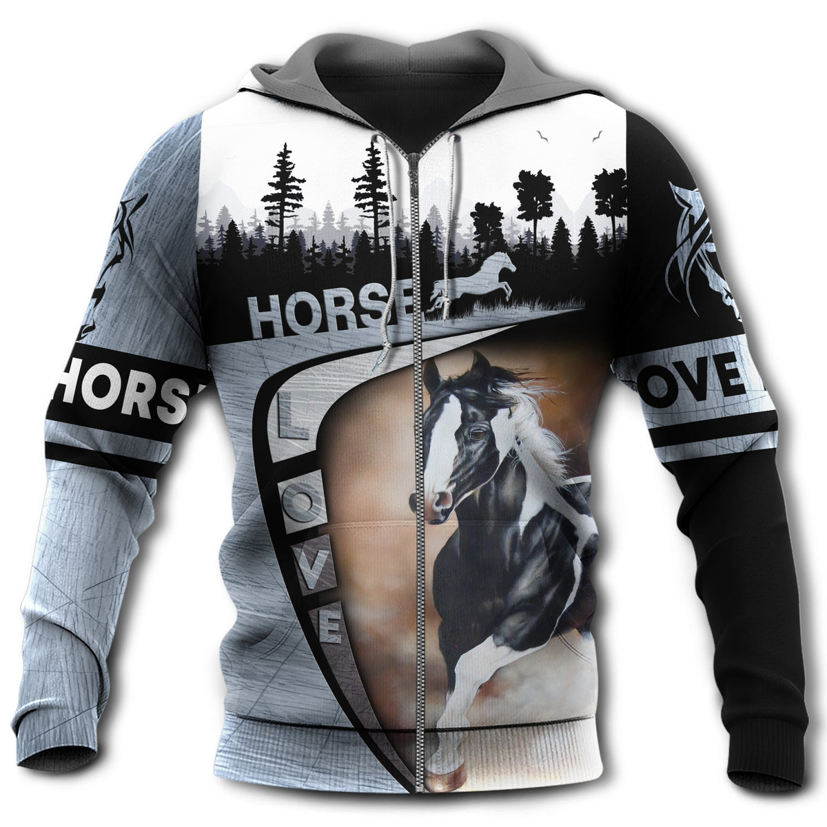 Beautiful Horse Love Racing Hoodie For Rustic Travel Casual Adventures And Gift Giving