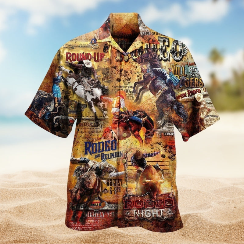 Horse Style Hawaiian Shirt For Relaxed Getaway, Casual Weekend, And Easygoing Fashion