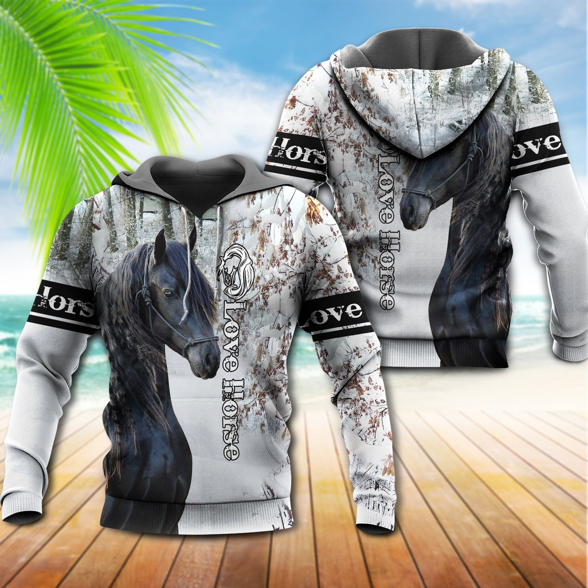 Horse Lover Winter Snow Hoodie For Winter Adventures Family Gatherings And Festive Everyday Style