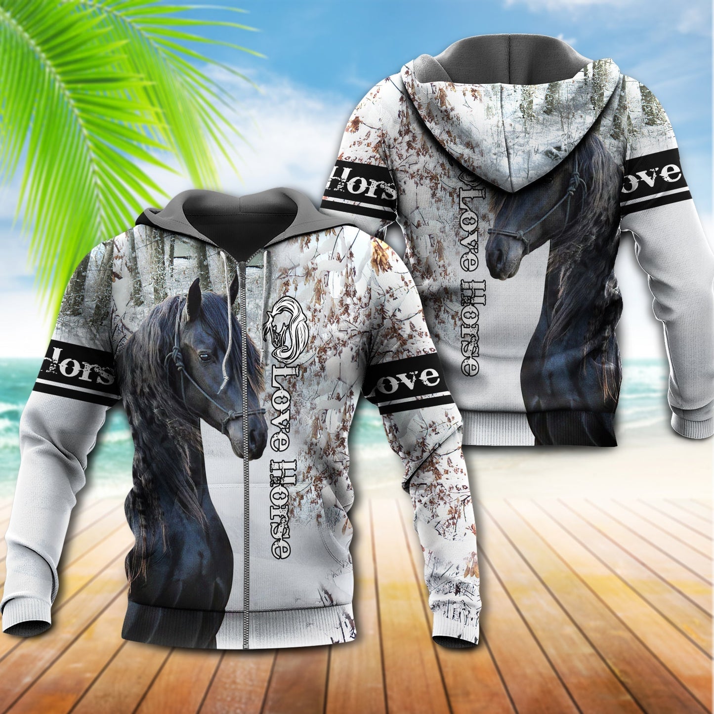 Horse Lover Winter Snow Hoodie For Winter Adventures Family Gatherings And Festive Everyday Style