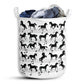 Horse Music Notes Style Laundry Basket For Bathroom Bedroom Storage