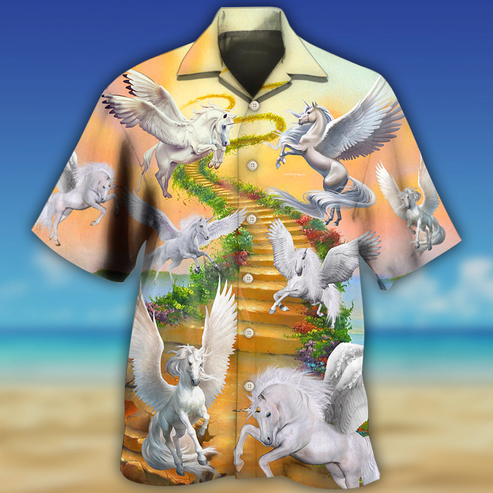 Dreamy Horse Paradise Hawaiian Shirt For Poolside Relaxation And Sunny Getaways