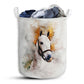 Horse Portrait Pretty Style Laundry Basket For Bathroom Bedroom Storage