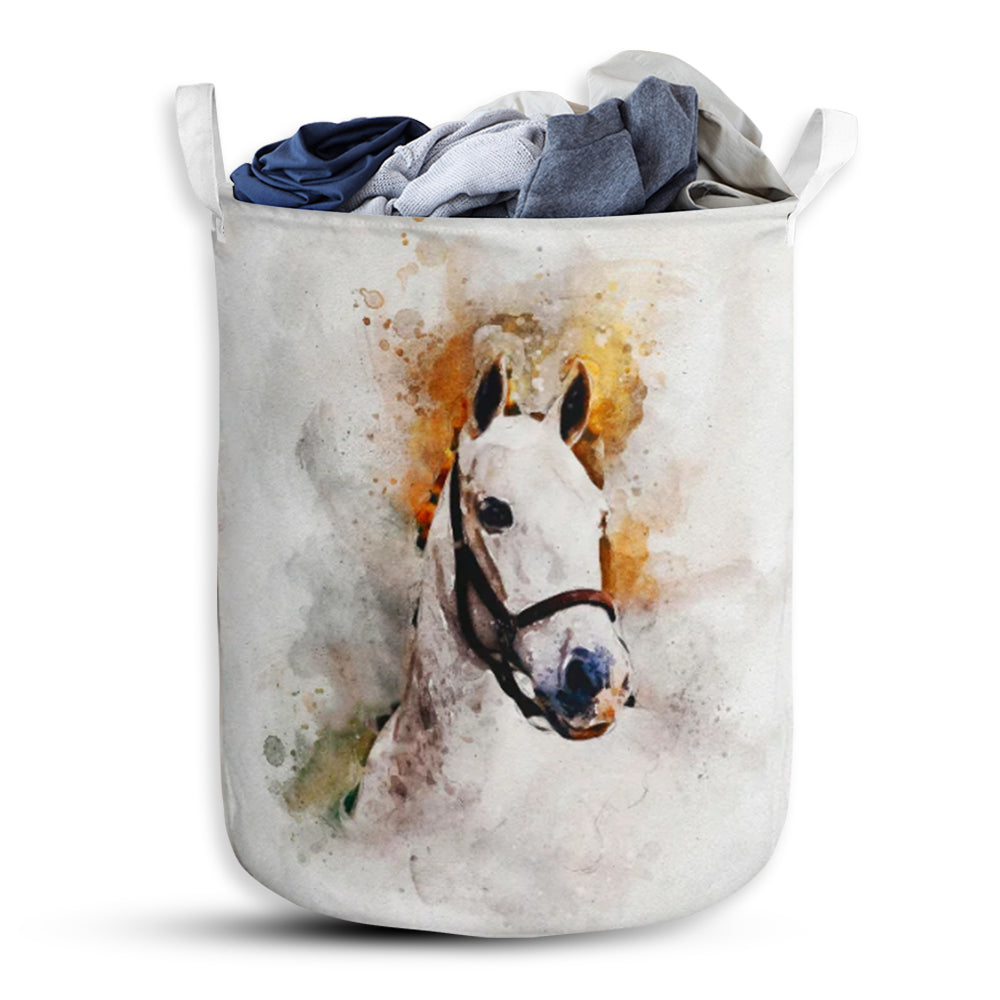 Horse Portrait Pretty Style Laundry Basket For Bathroom Bedroom Storage