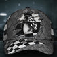 Horse Racing Black Classic Cap For Comfortable Daily Wear Travel And Weekend Outings