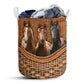 Horse Rattan Texture Laundry Basket For Bathroom Bedroom Storage