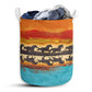 Horse Reflection In The Sunset Laundry Basket For Bathroom Bedroom Storage