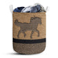 Horse Rope Wallpaper Black And Yellow Laundry Basket For Bathroom Bedroom Storage