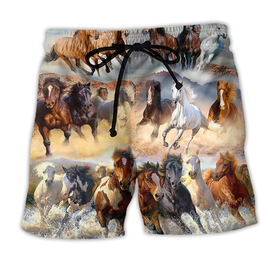 Horse Beach Shorts For Island Getaways And Bright Seasonal Outfits