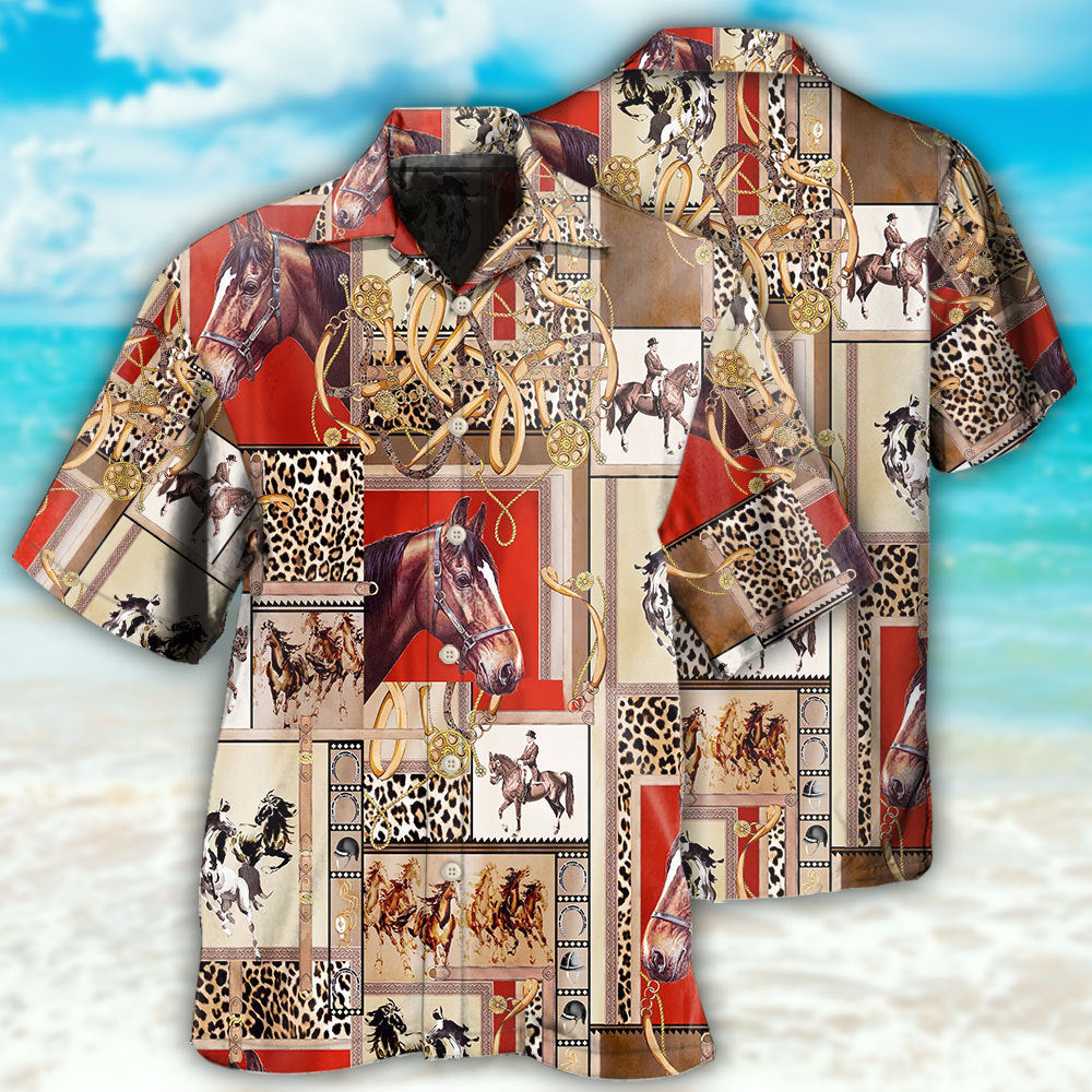 Horse Show Hawaiian Shirt Design Detail For Sunny Adventures And Casual Wear