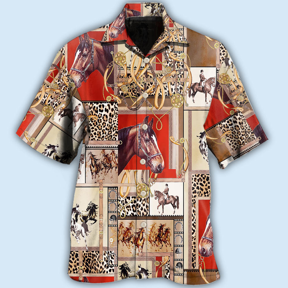 Horse Show Hawaiian Shirt Artwork View For Weekend Travel And Beach Style