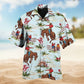 Western Horse Hawaiian Shirt For Weekend Escape, Beachside Event, And Coastal Casual Wear