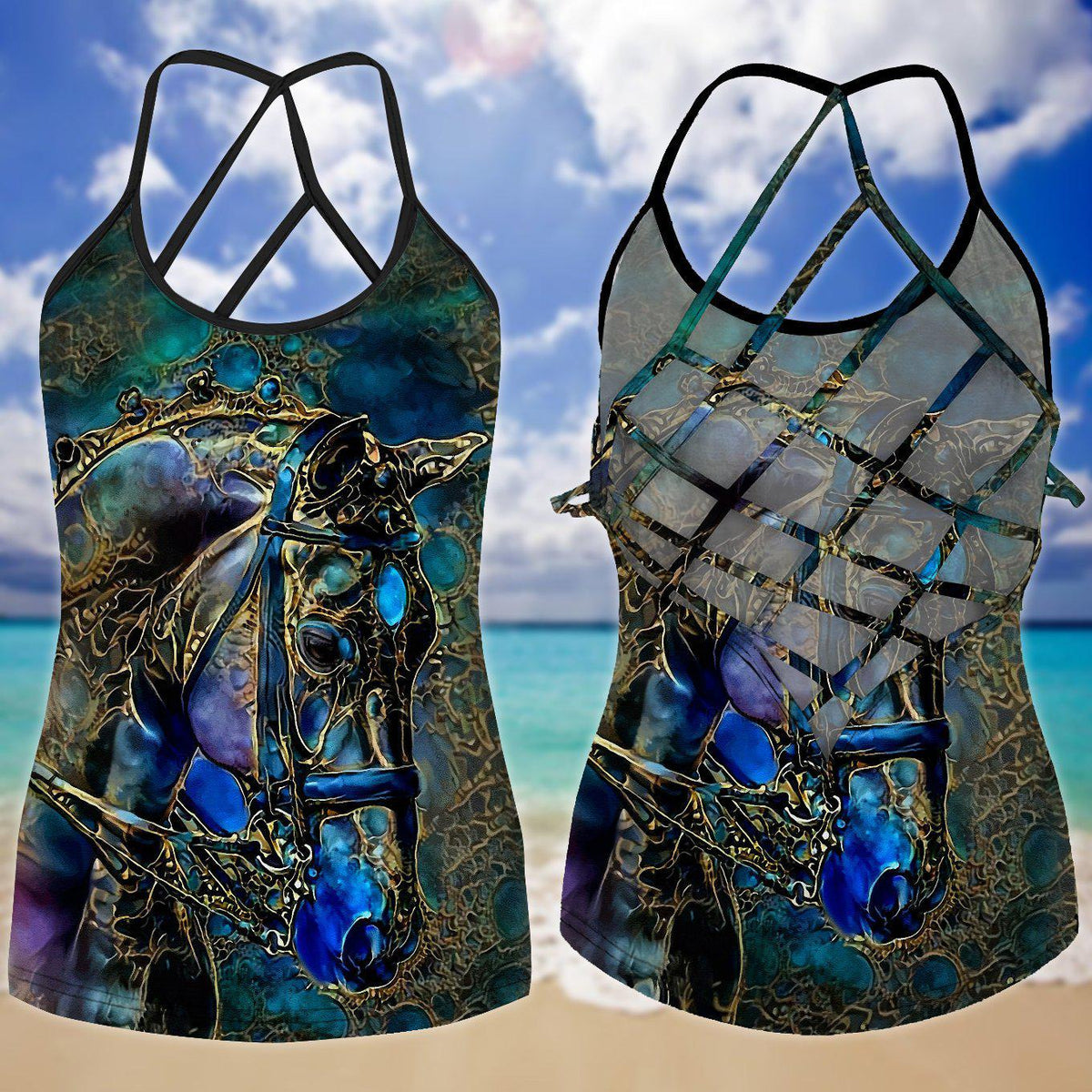 Horses Love And Life Hollow Tank Top For Workout Classes And Daily Wear