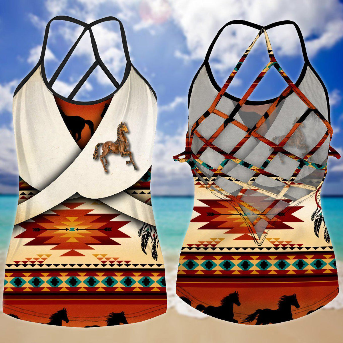 Horses Love And Life Hollow Tank Top For Workout Practice And Weekend Events