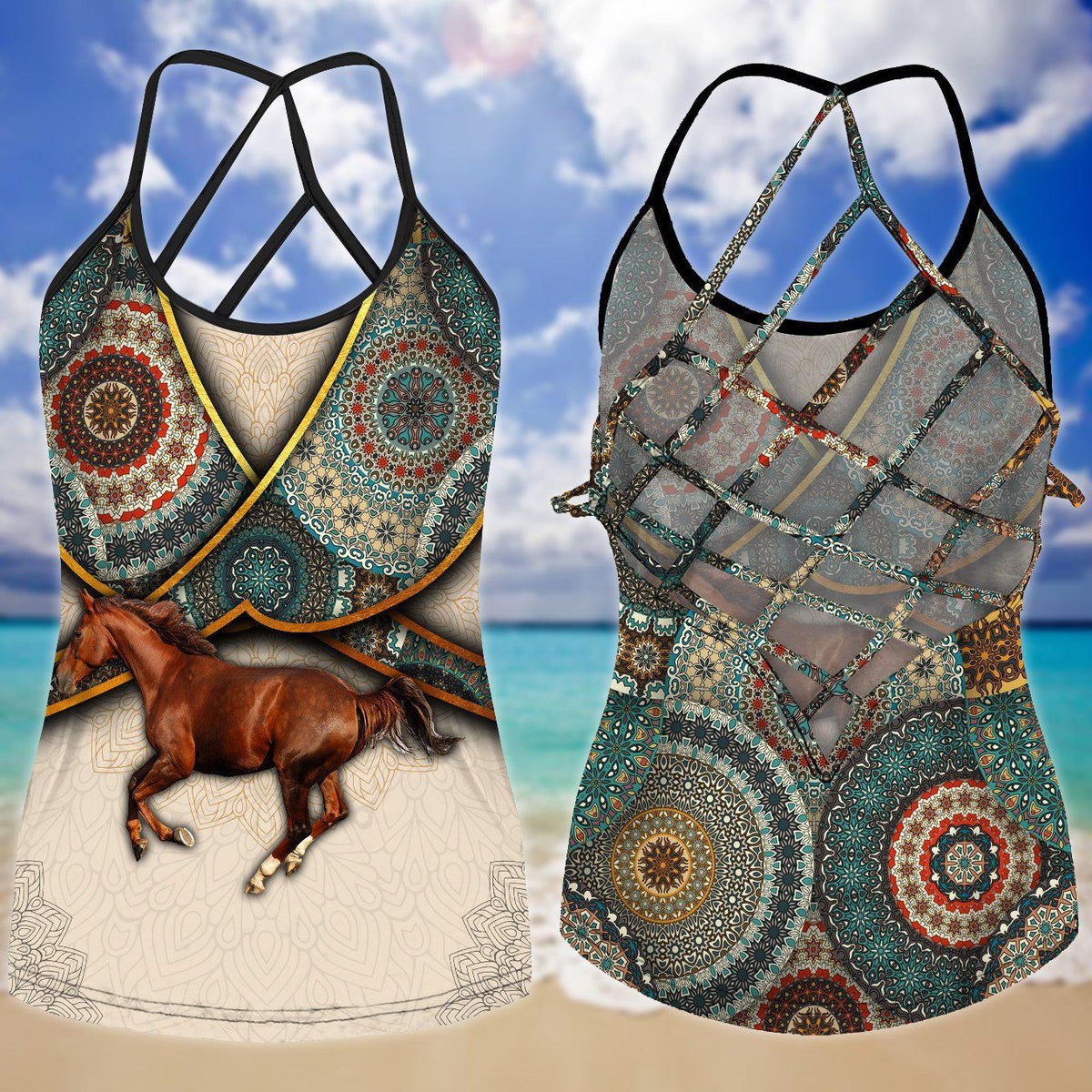 Horses Love And Life Hollow Tank Top For Active Days And Thoughtful Gifting