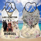 Horses Love And Life Hollow Tank Top For Fitness Sessions And Summer Events