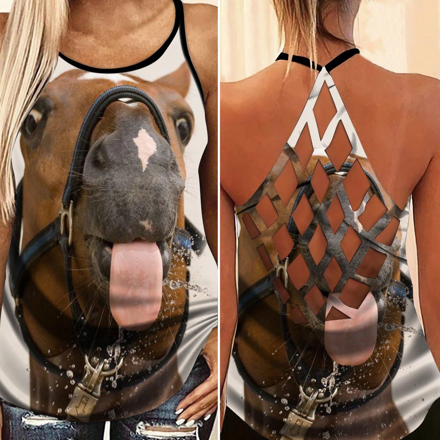Horses Love And Life Hollow Tank Top For Active Lifestyles And Weekend Style