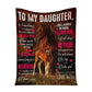 Horse Daughter Gift Flannel Blanket For Cozy Bedroom Sofa Decor