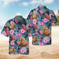 Tropical Summer Horse Hawaiian Shirt For Animal Lovers, Beach Travel, And Casual Summer Style