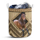 Horse Wicker Texture Hole Laundry Basket For Bathroom Bedroom Storage