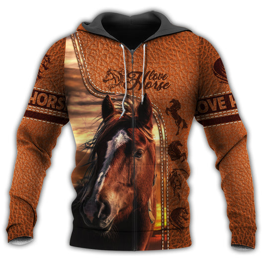 Classic Horse Leather Hoodie For Country Lifestyle Outdoor Trips And Relaxed Everyday Wear