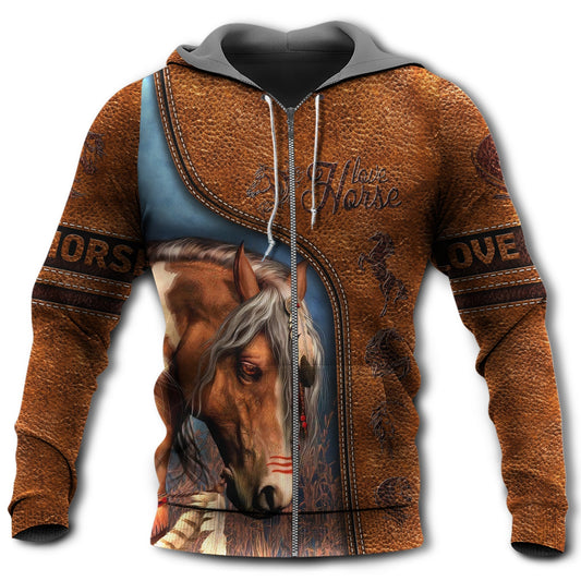 Horse Love Forever Leather Hoodie For Rustic Casual Looks Outdoor Events And Comfortable Layering