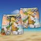 Horse Paradise Dream Fantasy Beach Shorts Design Detail For Casual Warm Weather Outfits