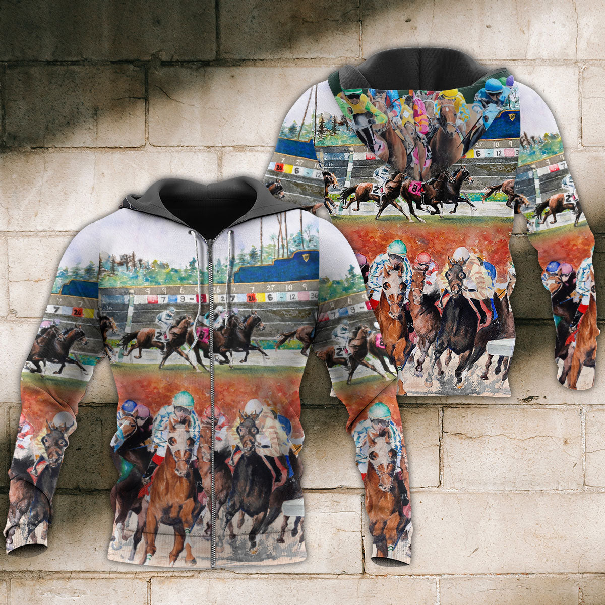 Horse Racing Wild Power Hoodie For Equestrian Enthusiasts Casual Wear And Weekend Travel