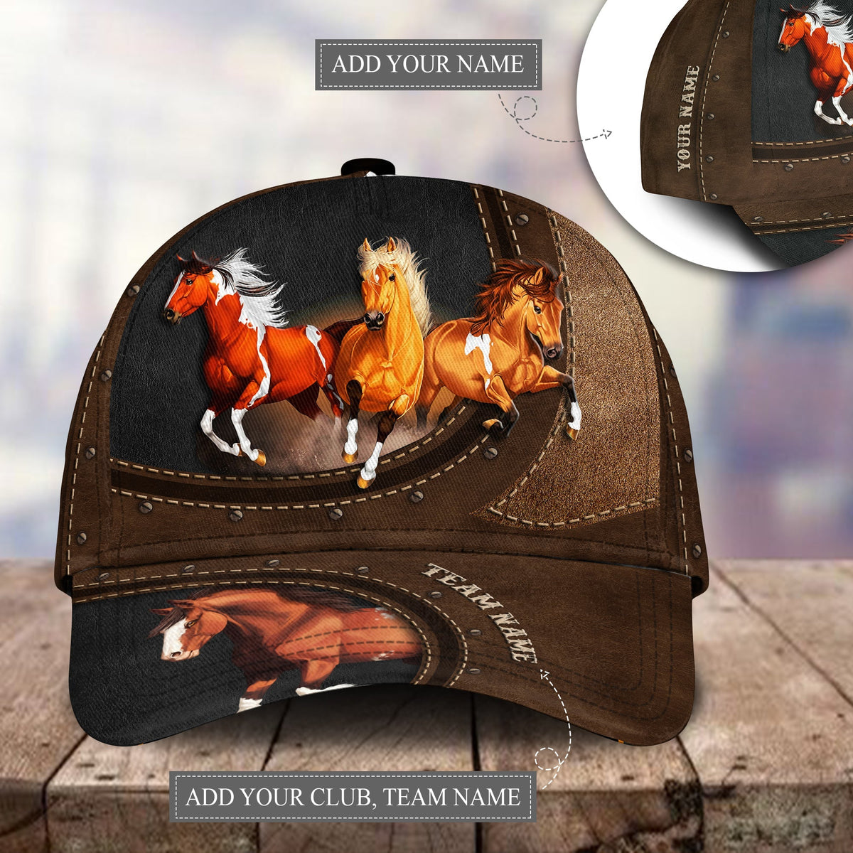 Horse Team Personalized Classic Cap For Travel Holidays Parties And Relaxed Casual Styling