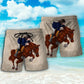 Horse Riding Adventure Lifestyle Beach Shorts Pattern View For Resort Days And Outdoor Activities