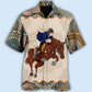 Horseback Riding Outdoor Hawaiian Shirt For Summer Vacation, Beach Travel, And Casual Wear