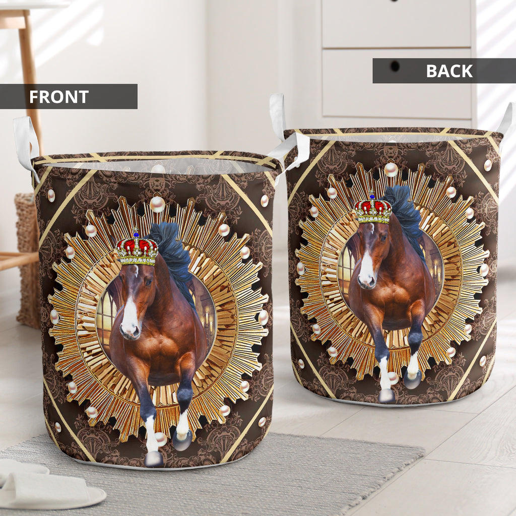 Horse Crown Royal Laundry Basket For Room Home Organizer