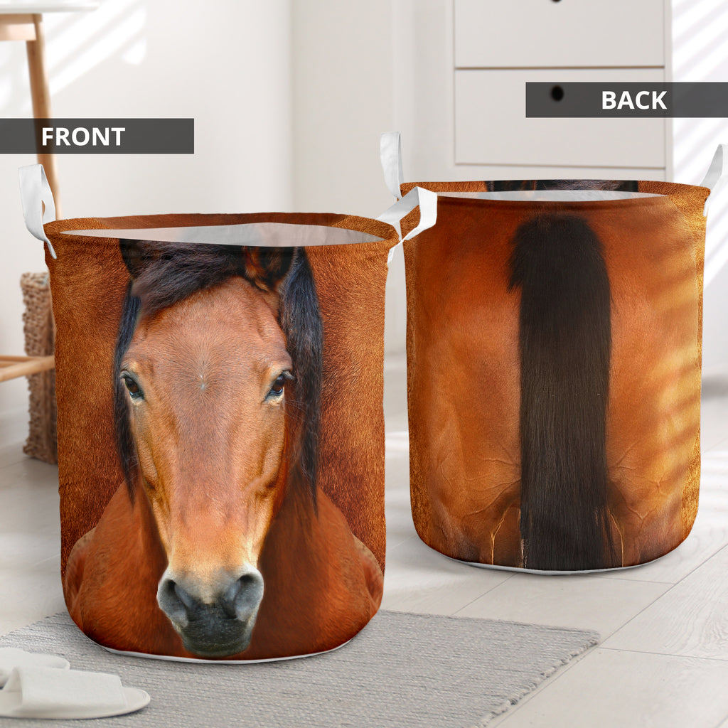 Horse Face And Butt Laundry Basket For Room Home Organizer