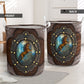 Horse Leather Brown Style Laundry Basket For Room Home Organizer