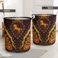 Horse Pattern Wood Royal Laundry Basket For Room Home Organizer