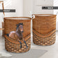 Horse Rattan Texture Type Laundry Basket For Room Home Organizer