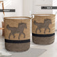 Horse Rope Wallpaper Black And Yellow Laundry Basket For Room Home Organizer