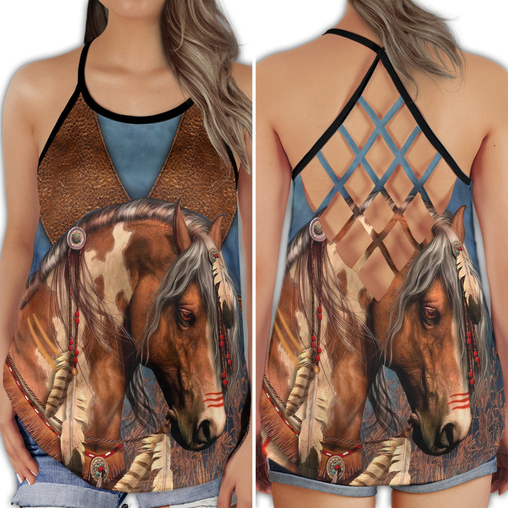 Horse Love And Life Peaceful Mind Hollow Tank Top For Yoga Workouts And Casual Wear
