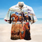 Horses Racing Vibrant Hawaiian Shirt For Summer Vacation, Beach Travel, And Casual Wear