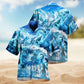 Horses Run Sea Free Soul Hawaiian Shirt For Coastal Travel, Casual Events, And Comfortable Summer Wear