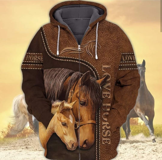 Happy Horses Make Hoodie For Casual Activities Seasonal Outings And Gift Ideas