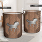 Horse Wood We Love Wood Laundry Basket For Room Home Organizer