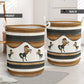 Horse Wood Color Laundry Basket For Room Home Organizer