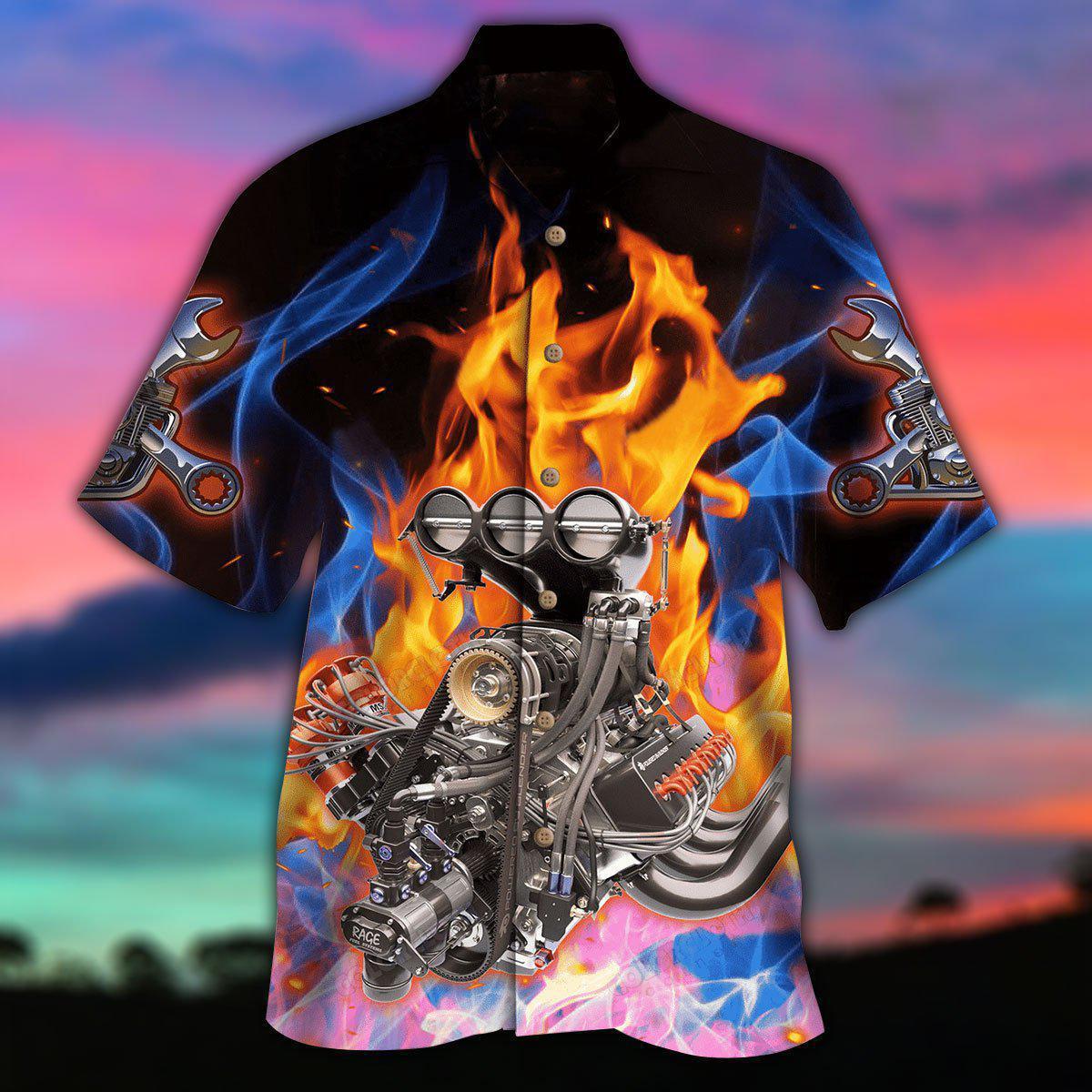 Hot Rod Ride Hawaiian Shirt For Warm Weather Adventures And Everyday Comfort
