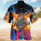 Classic Hot Rod Hawaiian Shirt For Automotive Enthusiasts, Coastal Trips, And Casual Warm Weather Style