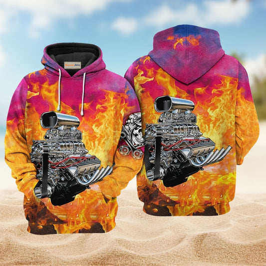 Hot Rod Fire Hoodie For Garage Inspired Outfits Travel And Comfortable Style