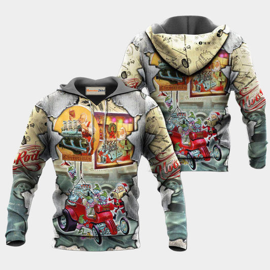Hot Rod Christmas Hoodie For Seasonal Parties Casual Wear And Thoughtful Holiday Gifts